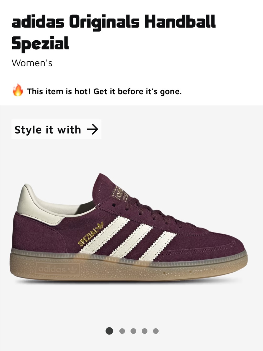 Women’s Adidas Handball Spezial - Like new